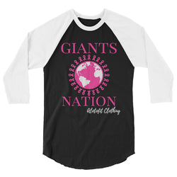 Alotofit Eightmile Giants Nation 3/4 sleeve raglan shirt w/ outside logo