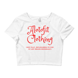 Alotofit Clothing 2 Red Logo Women’s Crop Tee