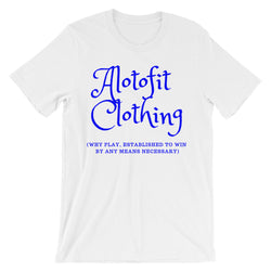 Alotofit Clothing 2 Blue Logo unisex short sleeve t-shirt