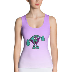 Alotofit Muscle Up Turquoise/Purple Logo Sublimation Cut & Sew Tank Top