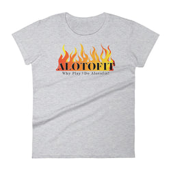 Alotofit Fire Black Logo Women's Short Sleeve T-shirt