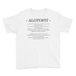 Alotofit Definition Black Logo Youth Short Sleeve T-Shirt (XS-XL)