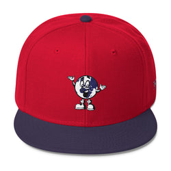 Alotofit We Working Character Front & Side Logo Wool Blend Snapback (Flat Embroidery)