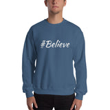Alotofit #Believe White Text Sweatshirt w/ Back neck branding