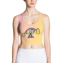 Alotofit Muscle Up Tropical Logo Sublimation Cut & Sew Crop Top