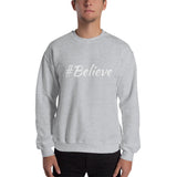 Alotofit #Believe White Text Sweatshirt w/ Back neck branding