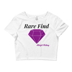 Alotofit Rare Find Purple Diamond Logo Women’s Crop Tee