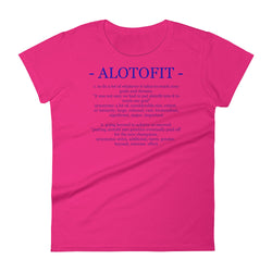 Alotofit Definition Blue Logo Women's Short Sleeve T-shirt