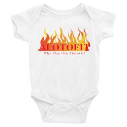 Alotofit Fire Red Logo Infant Bodysuit (NB-24MONTHS)