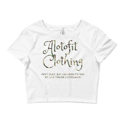 Alotofit Clothing 2 Camo Logo Women’s Crop Tee
