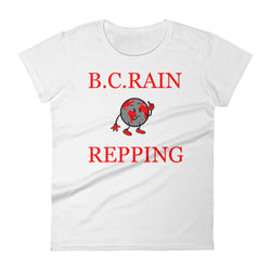 Alotofit Globeman B.C Rain Red & Gray Logo Women's short sleeve t-shirt