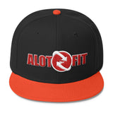 Alotofit Go Global Red & White Logo Wool Blend Snapback (3D PUFF)