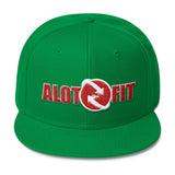 Alotofit Go Global Red & White Logo Wool Blend Snapback (3D PUFF)