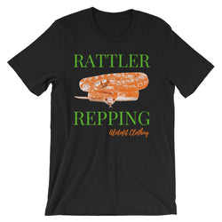 Alotofit Rattler Repping Unisex short sleeve t-shirt w/ outside logo