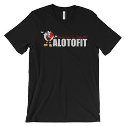Alotofit We Working White/Red Logo Unisex Short Sleeve T-shirt