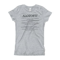 Alotofit Definition Black Logo Girl's T-Shirt