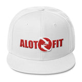 Alotofit Go Global Red & White Logo Wool Blend Snapback (3D PUFF)