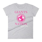 Alotofit Eightmile Giants Nation Breast Cancer Women's short sleeve t-shirt w/ outside logo