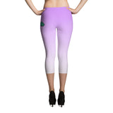 Alotofit Muscle Up Turquoise/Purple Logo Capri Leggings
