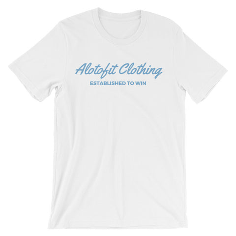 Alotofit Clothing North Carolina Blue Logo Unisex short sleeve t-shirt