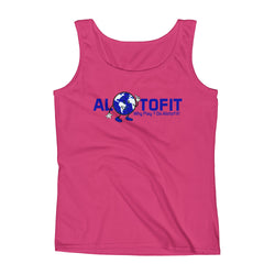 Alotofit Globeman Blue Logo Ladies' Tank