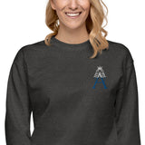 Alotofit Royal A White/Blue Embroidered Logo Unisex Fleece Pullover