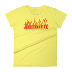 Alotofit Fire Red Logo Women's Short Sleeve T-shirt