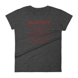 Alotofit Definition Red Logo Women's Short Sleeve T-shirt