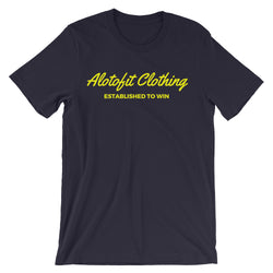 Alotofit Clothing Yellow Logo Unisex short sleeve t-shirt