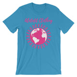 Alotofit Clothing Breast Cancer Unisex short sleeve t-shirt w/ outside logo