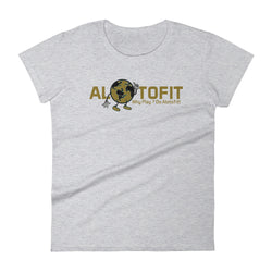 Alotofit Globeman MetallicGold/Black Logo Women's short sleeve t-shirt