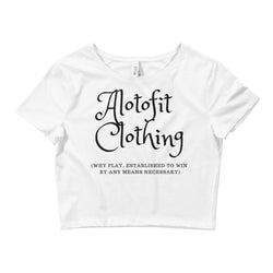 Alotofit Clothing 2 Black Logo Women’s Crop Tee