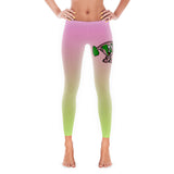 Alotofit Muscle Up Pink/Limeade Logo Leggings