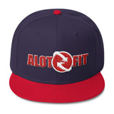 Alotofit Go Global Red & White Logo Wool Blend Snapback (3D PUFF)