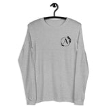 Alotofit Luxury A Black Embroidered Logo Unisex Long Sleeve Tee