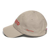 Alotofit Period Red Cotton Dad Cap in 3D Puff w/ side branding