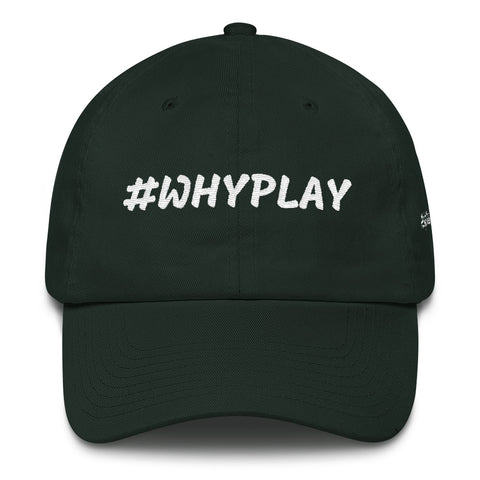Alotofit #WHYPLAY White Cotton Dad Cap w/ side branding