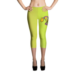 Alotofit Muscle Up Tropical Apple Logo Capri Leggings