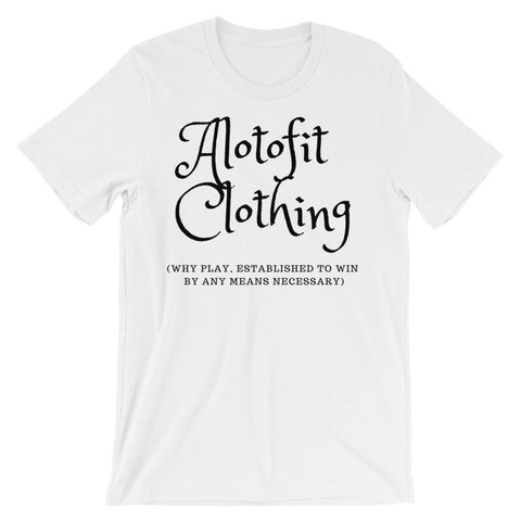 Alotofit Clothing 2 Black Logo unisex short sleeve t-shirt