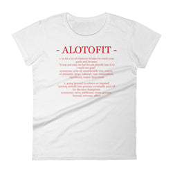 Alotofit Definition Red Logo Women's Short Sleeve T-shirt