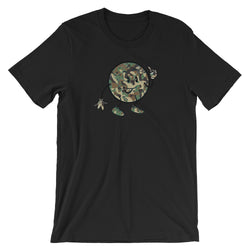 Alotofit Globeman All Camo Logo Unisex short sleeve t-shirt