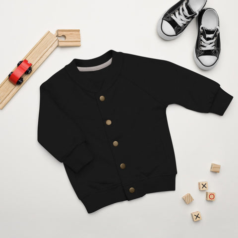 Alotofit Royal A Wht/Red Embroidered Backside Logo Baby Organic Bomber Jacket