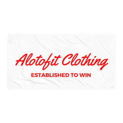 Alotofit Clothing Red Logo Beach Blanket