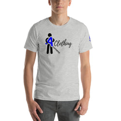 Alotofit Clothing Blk/Blue Short-Sleeve Unisex T-Shirt w/ sleeve logo