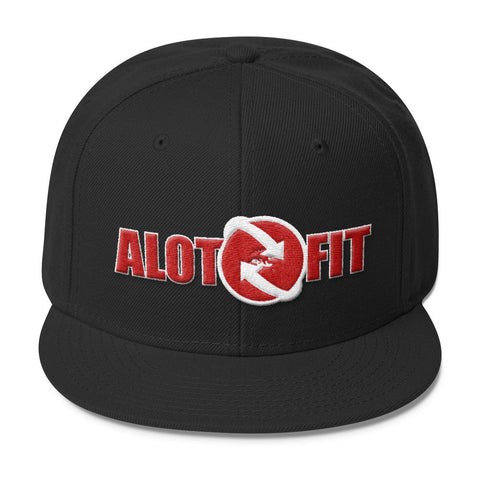 Alotofit Go Global Red & White Logo Wool Blend Snapback (3D PUFF)