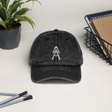 Alotofit Royal A White Embroidered Vintage Cotton Twill Cap