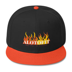 Alotofit Fire Original Logo Wool Blend Snapback (Flat Embroidery)