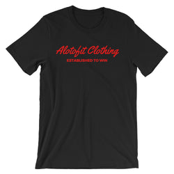 Alotofit Clothing Red Logo Unisex short sleeve t-shirt