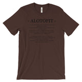 Alotofit Definition Black Logo Unisex Short Sleeve T-shirt