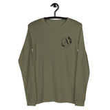 Alotofit Luxury A Black Embroidered Logo Unisex Long Sleeve Tee